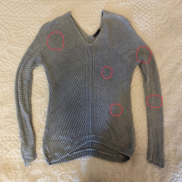 Vince Knit Pullover Top Small Linen V-Neck Sweater - Picture 3 of 7